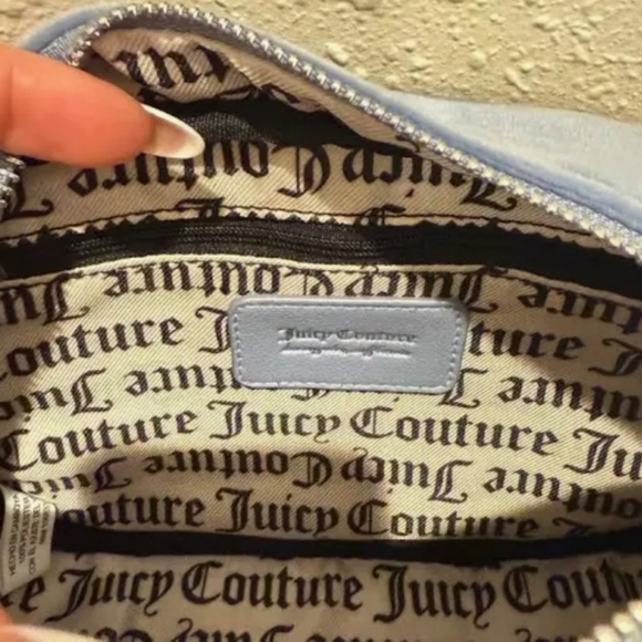 Juicy Couture Let It Shine Velvet Rhinestones Logo Crossbody Bag NWT - Picture 9 of 9